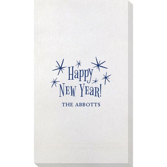 Radiant Happy New Year Bamboo Luxe Guest Towels